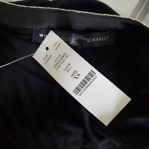 WHBM Long Sleeve Ball Chain Tee - Picture 4 of 9